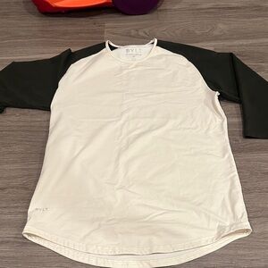 Bylt Men's Cream and Black Raglan Shirt